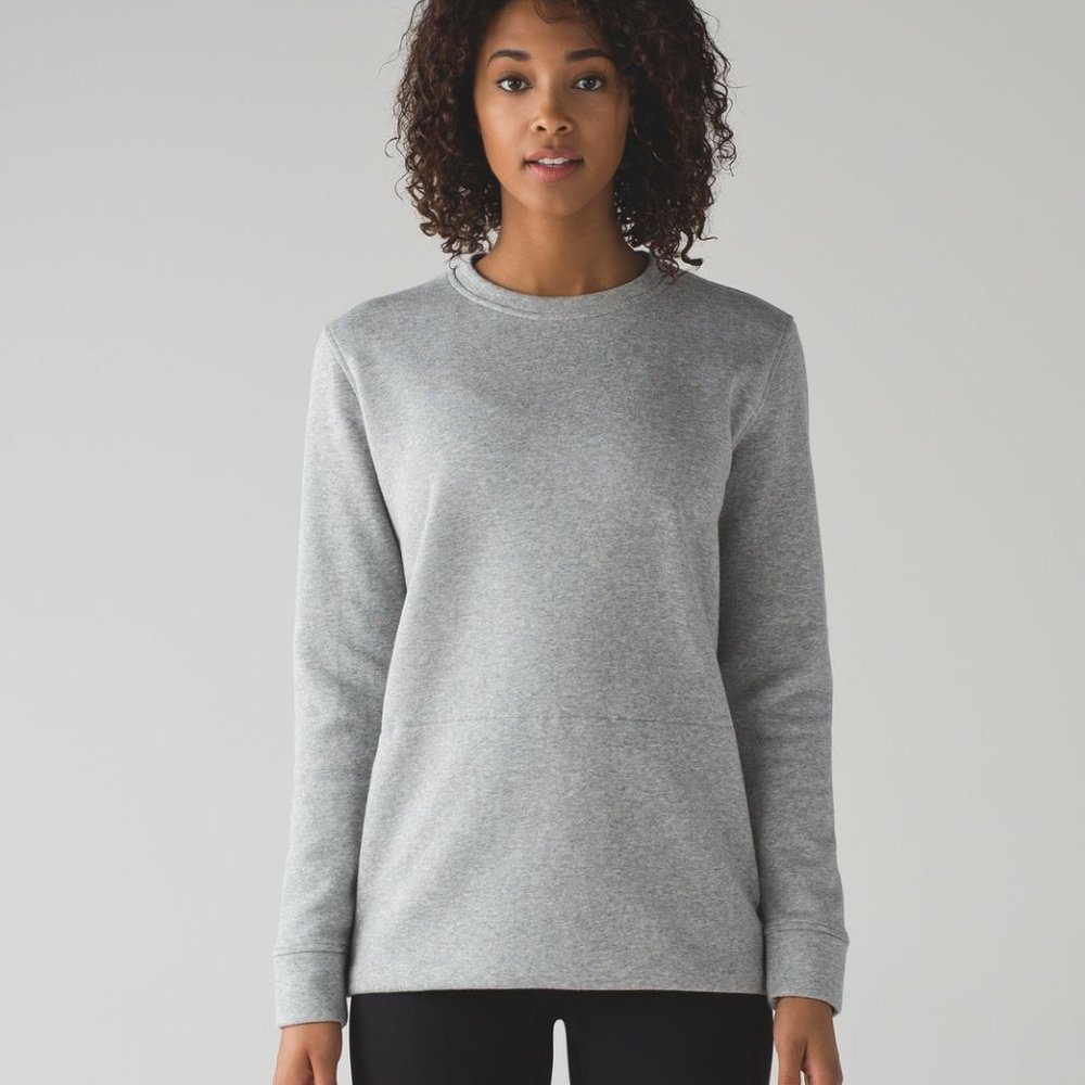 Lululemon Yes Fleece Side Zip Grey Sweatshirt Size 4